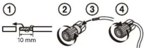 ① 10 mm ② ③ ④
