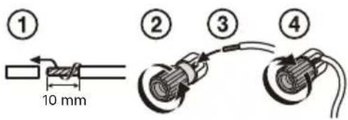 ① 10 mm ② ③ ④