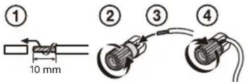 ① 10 mm ② ③ ④