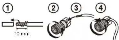 ① 10 mm ② ③ ④