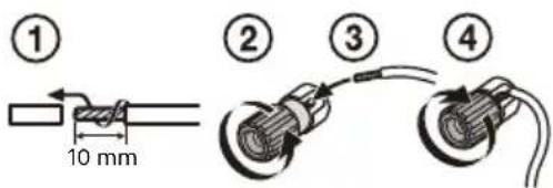 ① 10 mm ② ③ ④