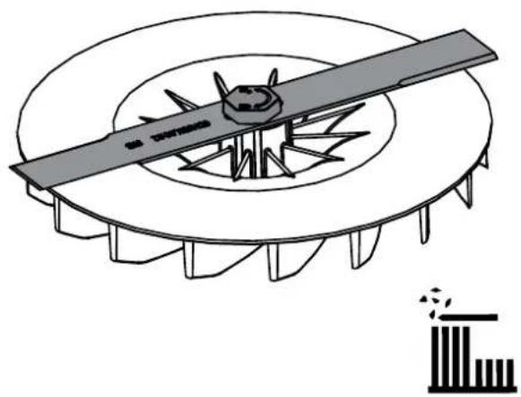 Technical line drawing of a mechanical gear assembly with a central shaft and circular base (no text or symbols)