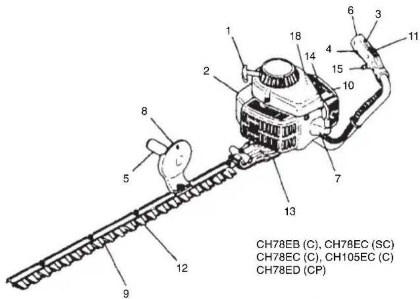 HITACHI CH 78EC2 (ST) - TEILEBEZEICHNUNGEN - 1