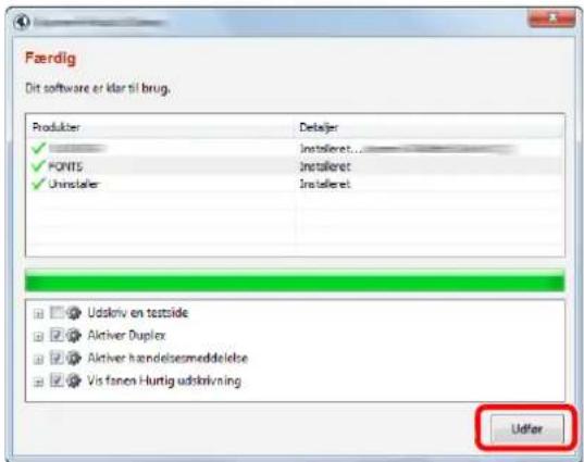 KYOCERA ECOSYS P5026cdn/KL3 - Afslut installationen. - 1