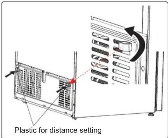 Plastic for distance setting