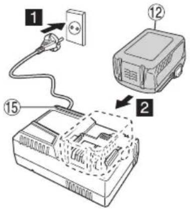 Diagram showing electrical connection to a device with labeled components and wiring