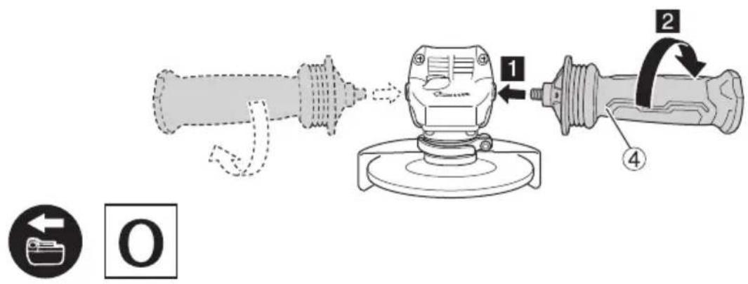 Diagram illustrating a mechanical assembly process with labeled parts and directional indicators