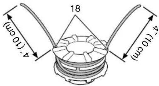 HiKOKI CG 23ECP(SL) - Sustitución de la línea de nylon - 3