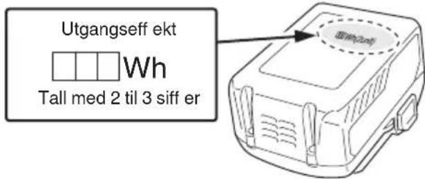 Utgangseff ekt Wh Tall med 2 til 3 siff er