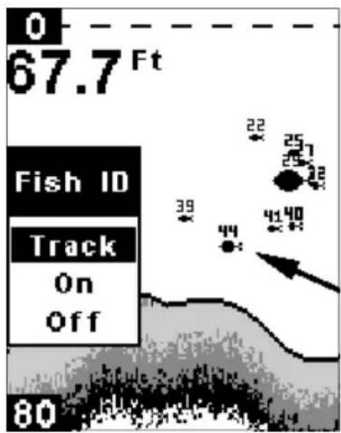 0 67.7 Ft Fish ID Track On Off 39 44 41 40 22 25 22 80