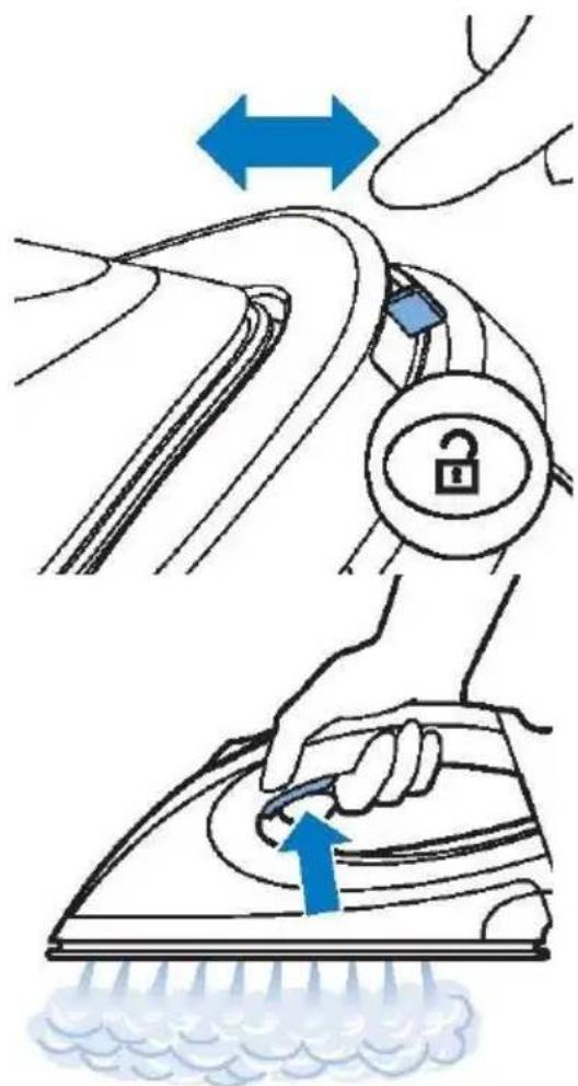 Illustration showing a hand using a lock to clean air, with blue arrows indicating airflow direction and a magnified view of the process.