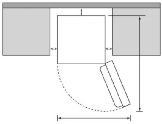 Logik LTT68S18E - Free Space Requirements - 1
