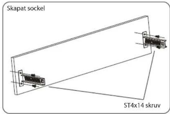Skapat sockel ST4x14 skruv