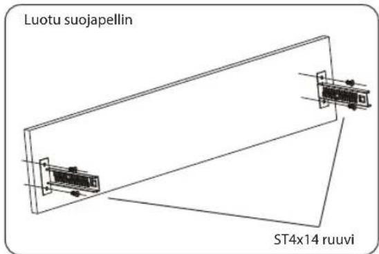 Luotu suojapellin ST4x14 ruuvi