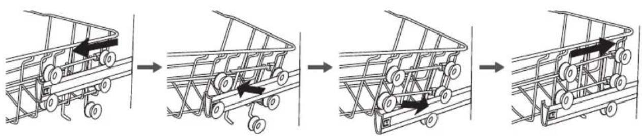 Logik LDW60X18N - Adjusting the Upper Basket - 1