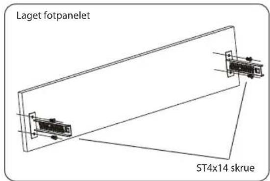 Laget fotpanelet ST4x14 skrue
