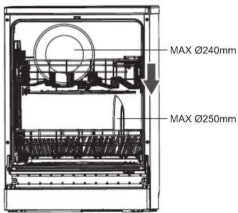 MAX Ø240mm MAX Ø250mm