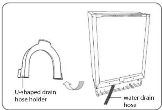 U-shaped drain hose holder water drain hose
