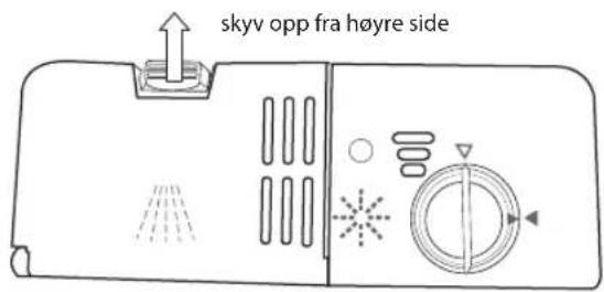 skyv opp fra høyre side