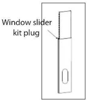 Window slider kit plug