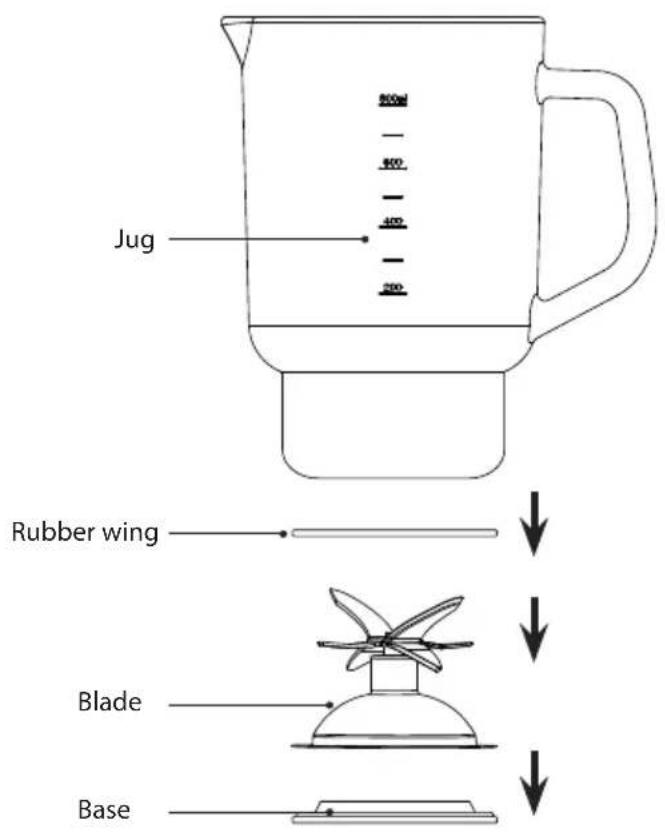 Jug Rubber wing Blade Base