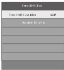Time Shift Size Time Shift Disk Size 30B Duration 84 mins