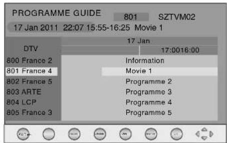 PROGRAMME GUIDE 801 SZTVM02 17 Jan 2011 22:07 15:55-16:25 Movie 1 DTV 17 Jan 800 France 2 Information 801 France 4 Movie 1 802 France 5 Programme 2 803 ARTE Programme 3 804 LCP Programme 4 805 France 3 Programme 5