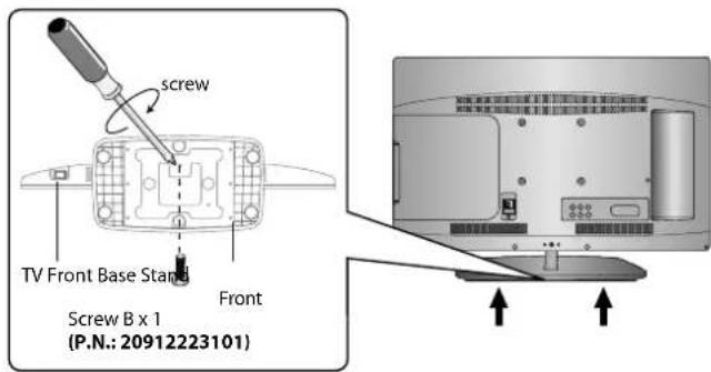 screw TV Front Base Stand Front Screw B x 1 (P.N.: 20912223101)