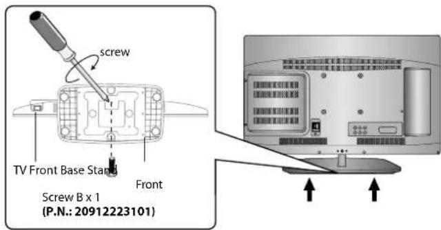 screw TV Front Base Stand Front Screw B x 1 (P.N.: 20912223101)