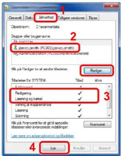 KYOCERA ECOSYS M2635dn - Kontroller oplysninger i fanebladet [Sikkerhed]. - 1