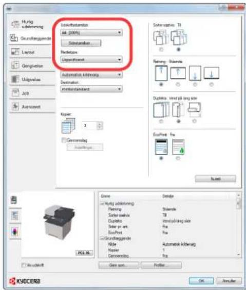 KYOCERA ECOSYS M2635dn - Konfigurér indstillingerne. - 2