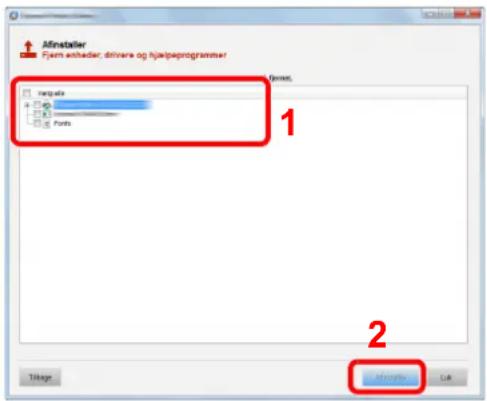 KYOCERA ECOSYS M2135dn - Afinstallation af software - 1