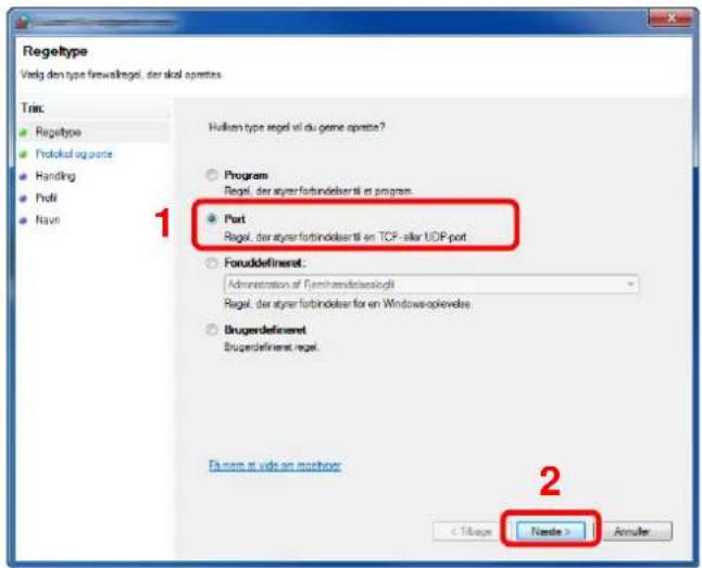 Regeltype Vælg den type fremwallregel, der skal opretes. Tris: Regeltype Protokol og porte Handling Profi Navir Hullen type regel vi du gene opretes? Program Regel. der atyrer forbindelsberti en program. Port Regel. der atyrer forbindelsberti en TCP- eller UDP port. Foruddefinert: Administration af Enerhøndelleskodli Regel. der atyrer forbindelsberti en Windows-polevelte. Brugerdefinert Brugerdefinert regel. Får innom av vede en omeltvors Neste > < Tilago> Annuler 1 2