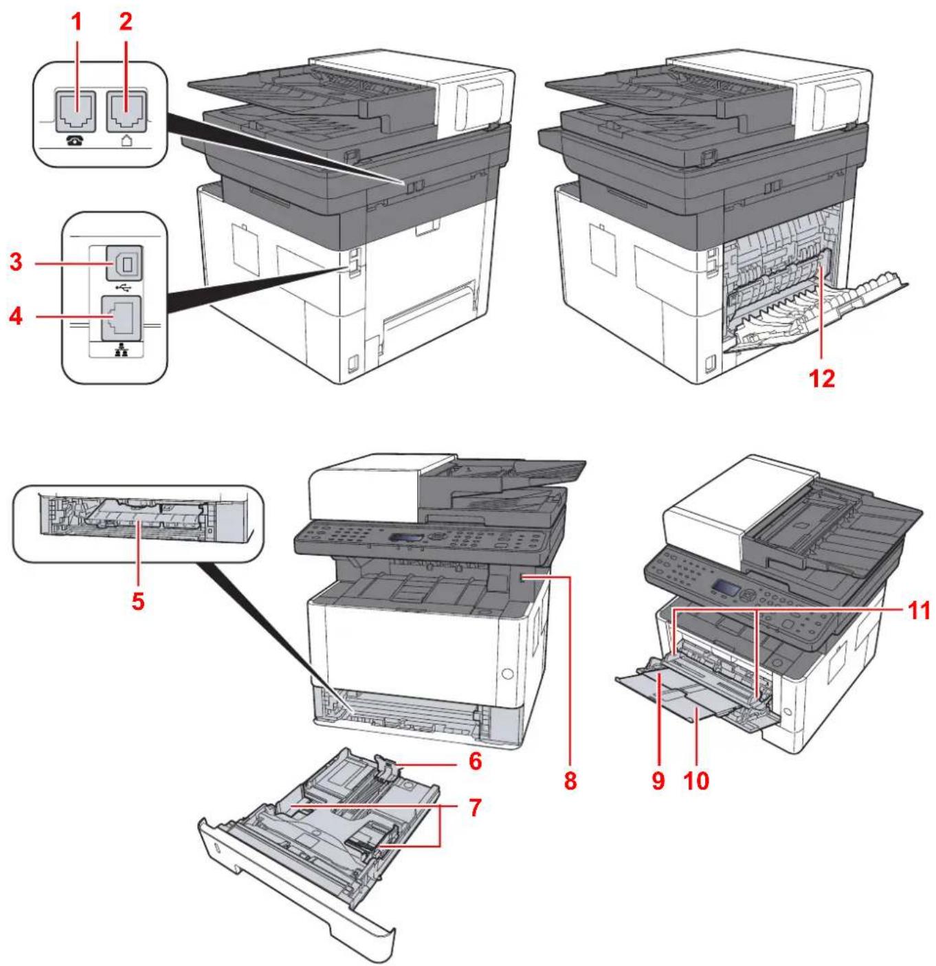 Diagram showing a device with an internal socket connected to a cable, highlighting a red circle and arrow indicating direction.