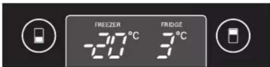 FREEZER -20°C FRIDGE 3°C