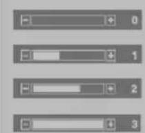 User interface control panel with numeric input fields and buttons
