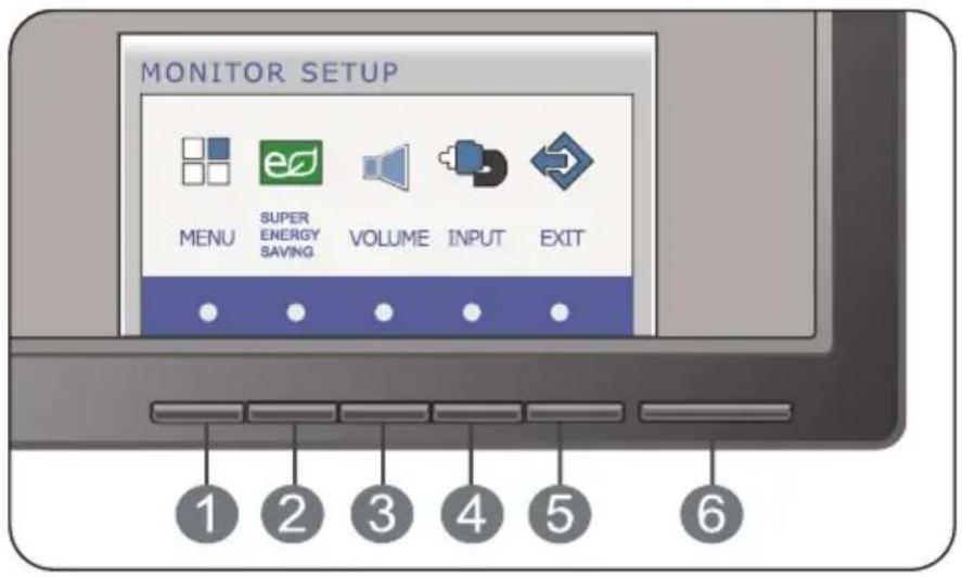 LG E2341V-BN - Kontrolelementer på frontpanelet - 2