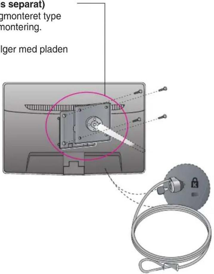 LG E2341V-BN - Plade til vægmontering (købes separat) - 1