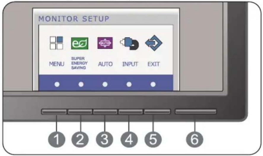 LG E2341V-BN - Kontrolelementer på frontpanelet - 1