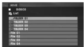 MOVIE 0:00:00 List FOLDER 01 FOLDER 02 FOLDER 03 FOLDER 04 File 01 File 02 File 03 File 04