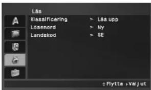 Läs Klassiflicering Läs upp Lösenord Ny Landskod SE Flytta +Valjut
