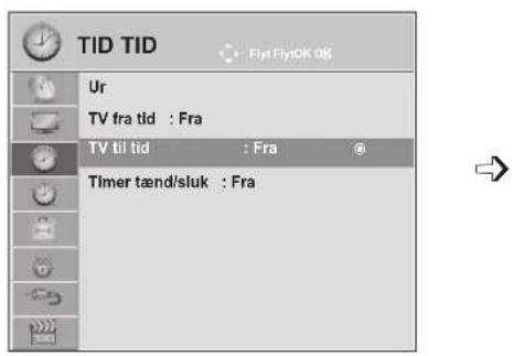 LG M1962D - INDSTILLING AF AUTOMATISK TÆNDING/SLUKNING - 1