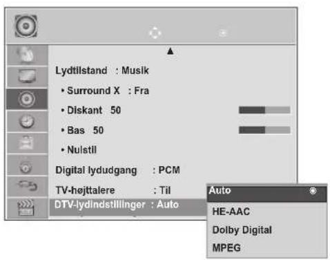 LG M1962D - DTV-LYDINDSTILLING (KUN I DIGITAL TILSTAND) - 2