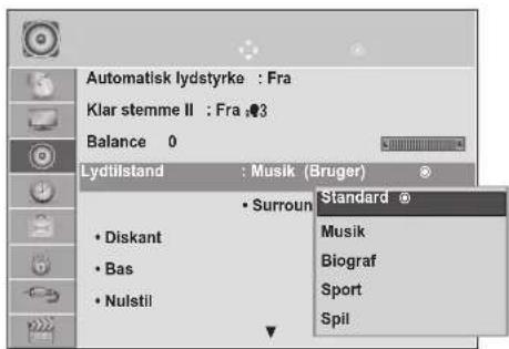 LG M1962D - BRUGERDEFINERET TILSTAND FOR FORVALGTE LYDINDSTILLINGER - 2