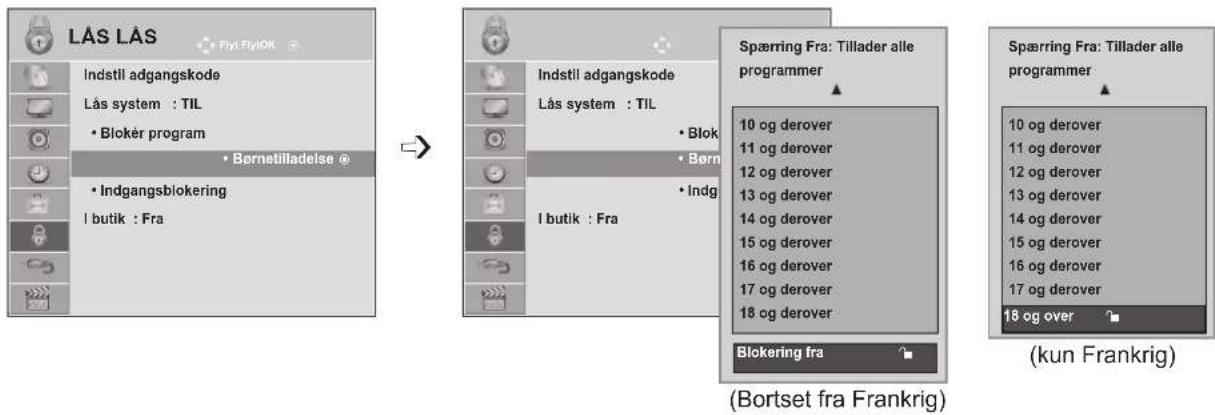 LG M1962D - FORÆLDREKONTROL (KUN I DIGITAL TILSTAND) - 1