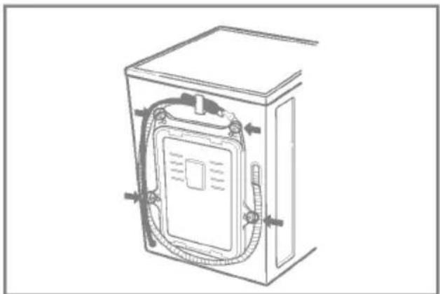 LG WD-14120FD - n Fjernelse af transportbolte - 1