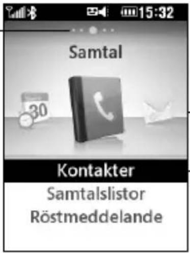 Samtal 30 Kontakter Samtalslistor Röstmeddelande
