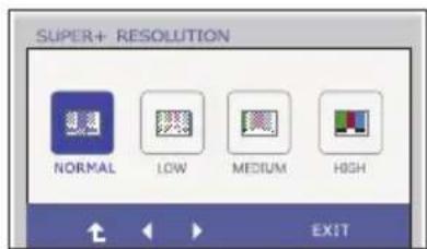 LG E2381VR-BN - ② Knappen SUPER+ RESOLUTION - 1