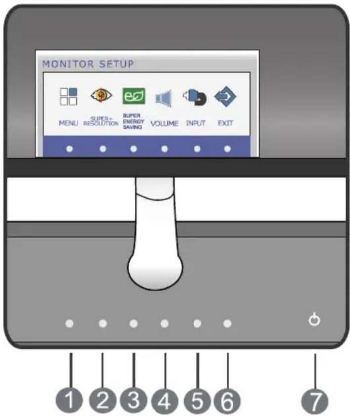 LG E2381VR-BN - Kontrolelementer på frontpanelet - 2