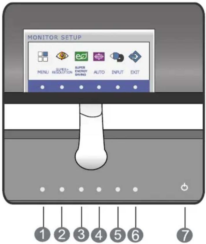 LG E2381VR-BN - Kontrolelementer på frontpanelet - 1